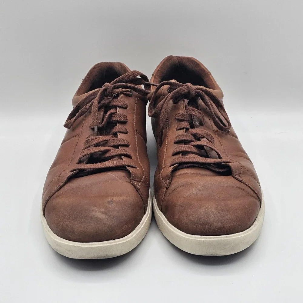 Cole Haan Grand.OS Shoes Mens Size 10.5 Brown Leather‎ Lace Up Casual Sneakers